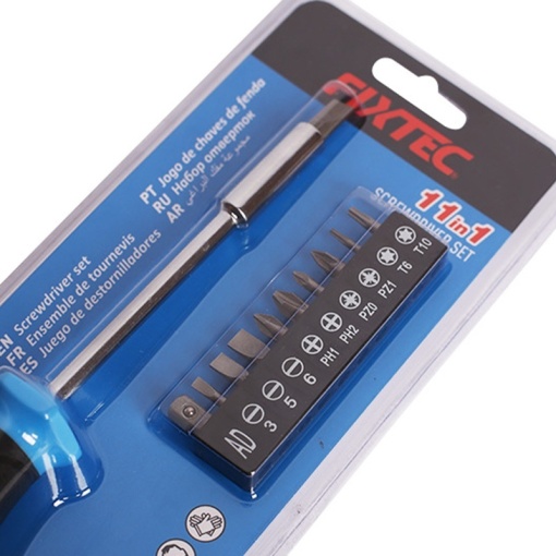 Set surubelnita multifunctionala 11 in 1 FIXTEC cu maner ergonomic - Img 3