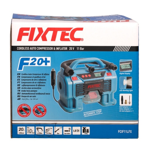 Compresor Auto Portabil FIXTEC 20V Li-Ion Fara Cablu - Img 13