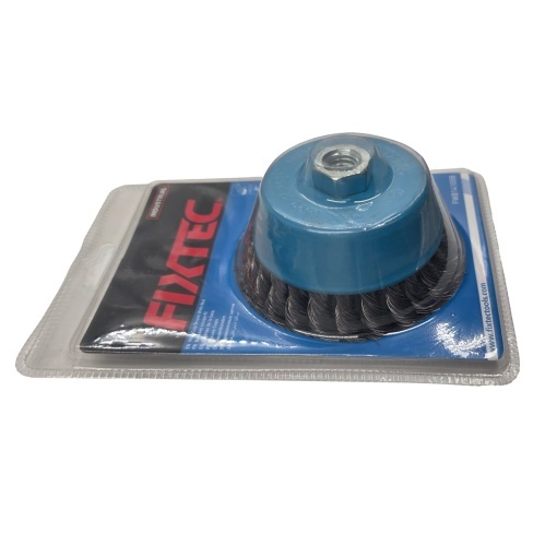 Perie Rotativa din Otel FIXTEC 100 mm fir 0.30 mm - Img 2