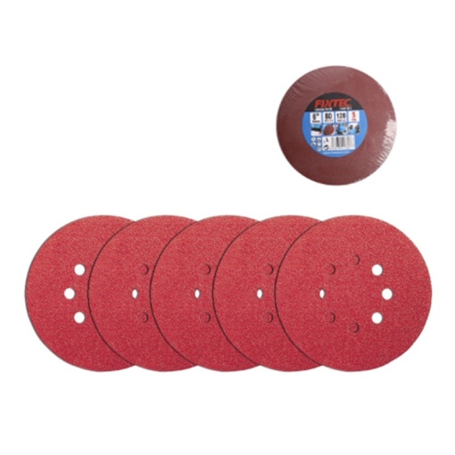 Set 5 Discuri Abrazive FIXTEC 125mm cu Sistem Velcro - Img 5