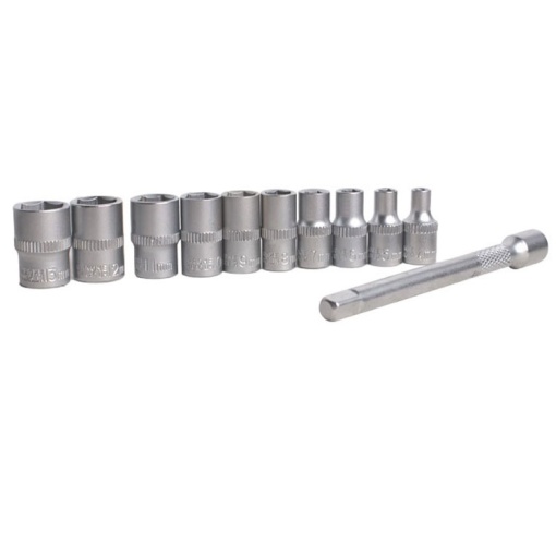 Set cheie cu clichet si capete tubulare FIXTEC 12 bucati, 1/4", otel CR-V - Img 4