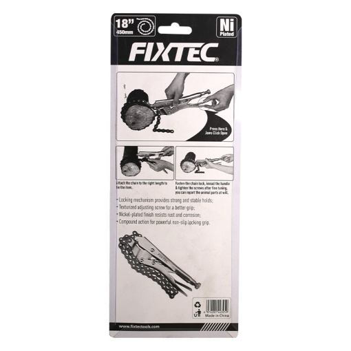 Cleste cu Lant si Autoblocare FIXTEC 18 inch Profesional - Img 11