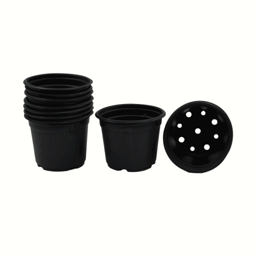 Ghivece Circulare 12 x 9,5 cm din plastic cu margini rotunjite - Img 2
