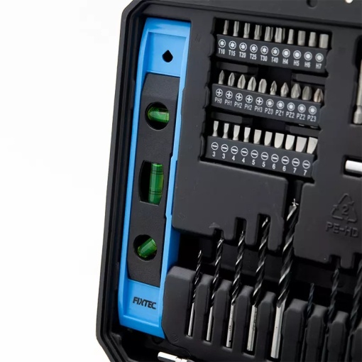 Kit masina de gaurit si insurubat FIXTEC, 60 piese, 12V cu acumulator Li-ion 1500mAh - Img 4