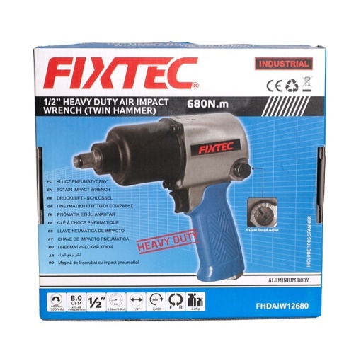 Pistol pneumatic FIXTEC 1/2" Heavy Duty, cuplu 680Nm - Img 6