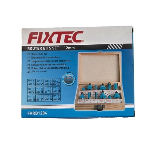 Set freze pentru lemn FIXTEC, 12 bucati, tija 12mm - Img 7