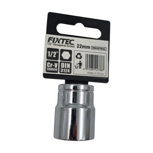 Cap tubular de impact 22 mm FIXTEC, prindere 1/2 - Img 2