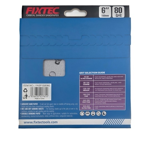 Disc abraziv FIXTEC 150 mm P80 pentru slefuire agresiva - Img 2