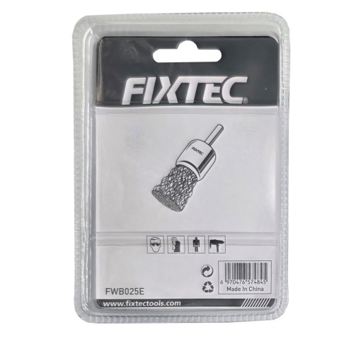 Perie rotativa tip end-brush FIXTEC 25 mm cu ax 6,35 mm - Img 3