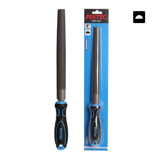 Pila Semirotunda FIXTEC 200 mm din Otel Carbon cu Maner Confortabil - Img 2