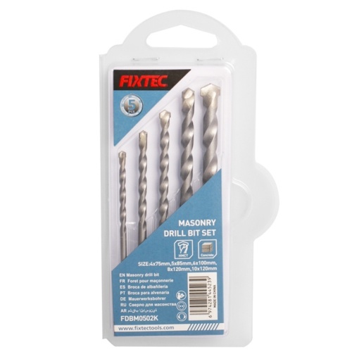 Set 2 burghie pentru beton FIXTEC SDS‑Plus 5 si 12 mm