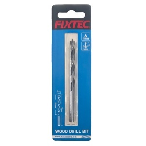 Burghiu elicoidal pentru lemn FIXTEC 6 mm x 93 mm