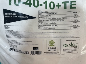 Fertilizant 10-40-10+TE EchoDrip de tip NPK, solubil in apa - Img 2