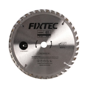 Disc circular FIXTEC 185 mm, 40 dinti TCT pentru taiere lemn - Img 4