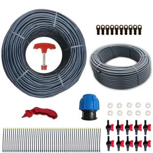 Kit irigare aspersie complet 360° + tub 400M + 50 aspersoare