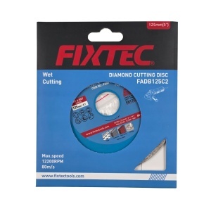 Disc cu diamant FIXTEC 125 mm 5.5 mm pentru taiere cu apa