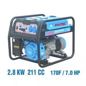 Generator pe benzina FIXTEC 2.8kW profesional, pornire manuala