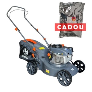 Masina de tuns gazon pe benzina cu sac 45L, 132CC, 4CP, HEIMDALL