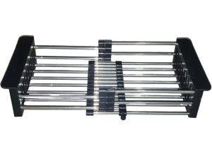 MIXXUS BAS-01 NEGRU, suport pentru uscare vase din otel inoxidabil