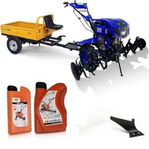 Motocultor Diesel 12CP HEIMDALL + Remorca 600kg + 2 Pluguri + Uleiuri – Pachet Complet