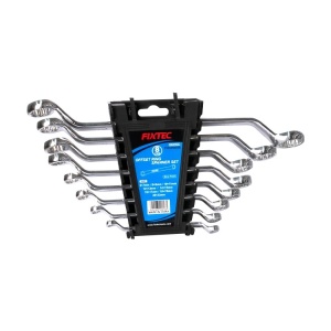 Set chei inelare curbate FIXTEC 8 bucati, otel CR-V, sistem metric