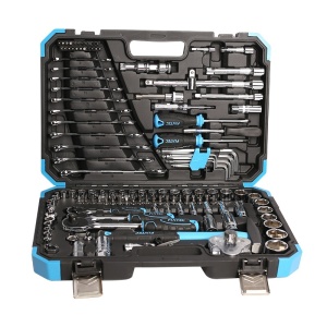 Set de chei tubulare FIXTEC 1/2", 3/8", 1/4" — 132 de componente cu trusa - Img 1
