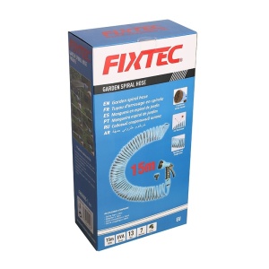 Furtun gradina spiralat FIXTEC 15m, EVA, pulverizator 8 tipuri - Img 3