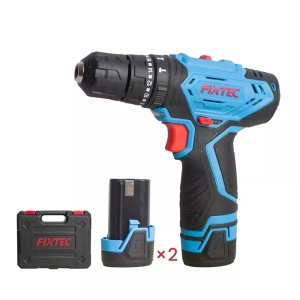 Masina de gaurit cu percutie FIXTEC 12V fara cablu, indicator baterie, lumina LED, 2x1500mAh Li-Ion