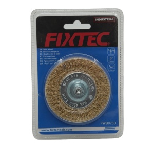 Perie rotativa FIXTEC 75 mm fir 0.30 mm tija 6.35 mm