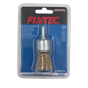 Perie rotativa tip end-brush FIXTEC 25 mm cu ax 6,35 mm