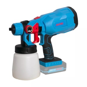 Pistol pulverizator FIXTEC 20V cu acumulator, recipient 800ml, duza reglabila - Img 1