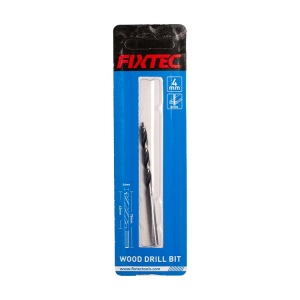 Burghiu pentru lemn tip spiral FIXTEC 4 mm x 75 mm
