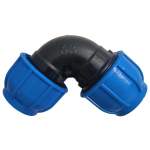 Cot la 90 grade pentru conectarea tevilor PEID - 63 mm