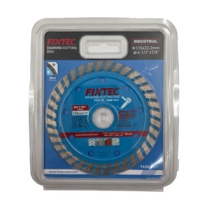 Disc diamantat FIXTEC 115x22.2mm subtire pentru taiere la uscat si umed
