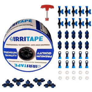 Kit Complet Banda de Picurare - 500m Lungime cu 46 Accesorii Incluse - Img 1