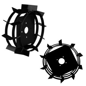 Set 2 roti din metal 480mm pentru motocultor, ax hexagonal 32mm