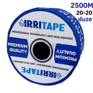 Banda picurare Irritape 20 cm, rola 2500m, diametru 16mm, 6 mil, cu duze reglabile