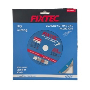 Disc cu diamant FIXTEC 230 x 22.2 mm pentru taiere la uscat