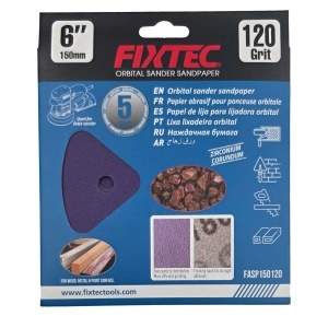 Disc de slefuire FIXTEC 150 mm, granulatie P120 pentru finisare