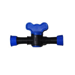 Robinet pentru banda de picurare cu doua piulite de fixare