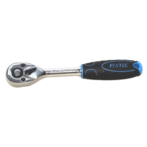 Set FIXTEC de tubulare 1/4", 31 componente, CR-V, in carcasa metalica - Img 4