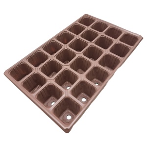 Tava alveolara 24 celule pentru rasaduri si insamantare, maro