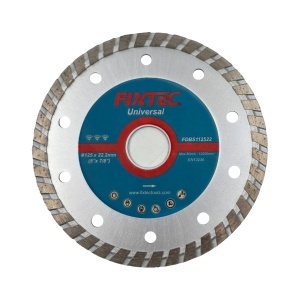 Disc diamantat FIXTEC 125 mm x 22.2 mm pentru taiere beton si zidarie