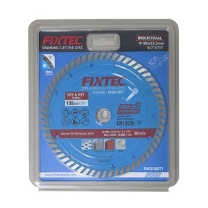 Disc diamantat FIXTEC 180x22.2 pentru taiere umeda/uscata