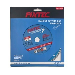 Disc diamantat FIXTEC 230 x 22.2 mm pentru taiere umeda si uscata