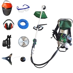 Motocoasa pe Benzina tip Rucsac, 52CC, 4.52 CP, 8 Accesorii - HEIMDAL HM-0756