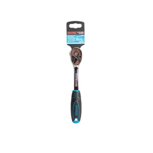 Cheie cu clichet FIXTEC 3/8" maner ergonomic curbat din CR-V