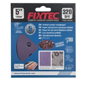 Disc de slefuire FIXTEC 125 mm P320 pentru polizor orbital