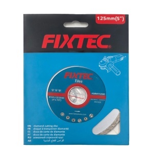 Disc diamantat FIXTEC 125 mm grosime 5 mm pentru taierea betonului si pietrei