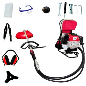 Motocoasa pe Benzina cu Rucsac, 6 Accesorii Incluse, 52CC - HEIMDALL HM-0756